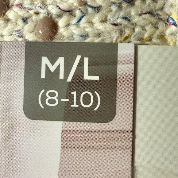 (Bundle 2) Lemon Women's Cozy Turn Cuff Slipper Socks M/L Ivory & Pink Non Slip - Picture 6 of 14